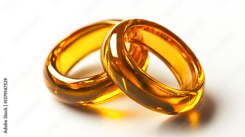 Two Golden Rings Intertwined Symbolizing Love and Commitment Two Golden Rings Intertwined Symbolizing Love and Commitment