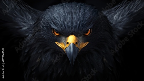 Explore the Majestic Presence of an Eagle with Striking Golden Eyes: Captivating Wildlife Art for Nature Lovers and Home Decor Enthusiasts Alike photo