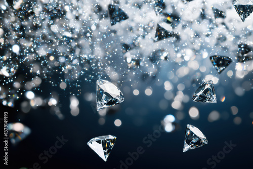 Lots of diamonds falling.