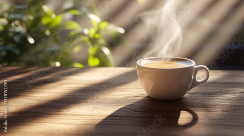 Discover the Comforting Aroma and Warmth of a Steaming Cup of Coffee and Its Inviting Ambiance on a Cozy Morning