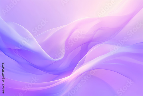 Abstract wave illustration with soft purple and pink gradients creating a calm atmosphere