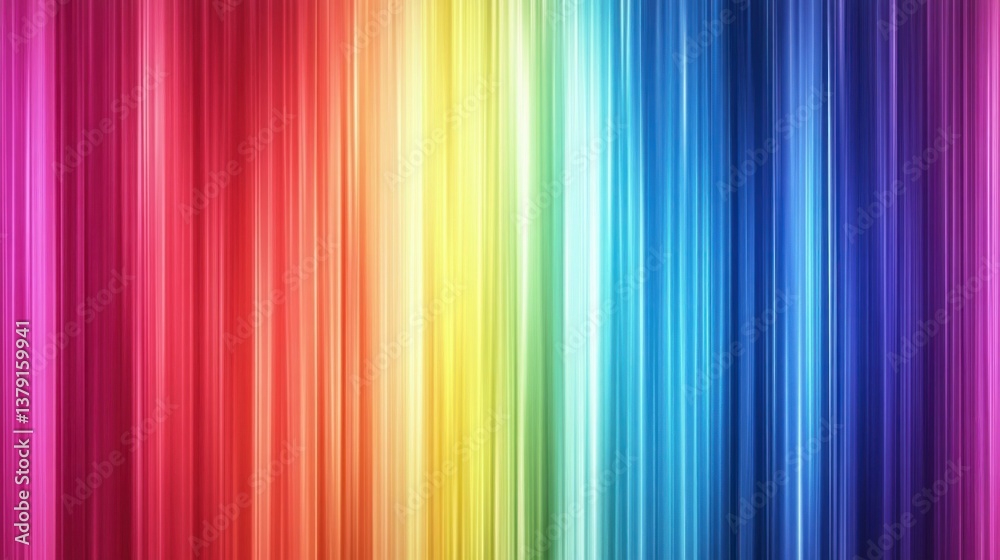Obraz premium Vibrant Rainbow Stripes: A Colorful Abstract Background