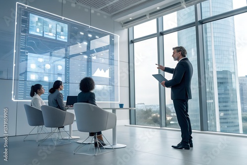 Human resource management technology (HR), Human resource manager touching human resource network structure and checks the CV online to choose the perfect employee for company, Effective recruitment.