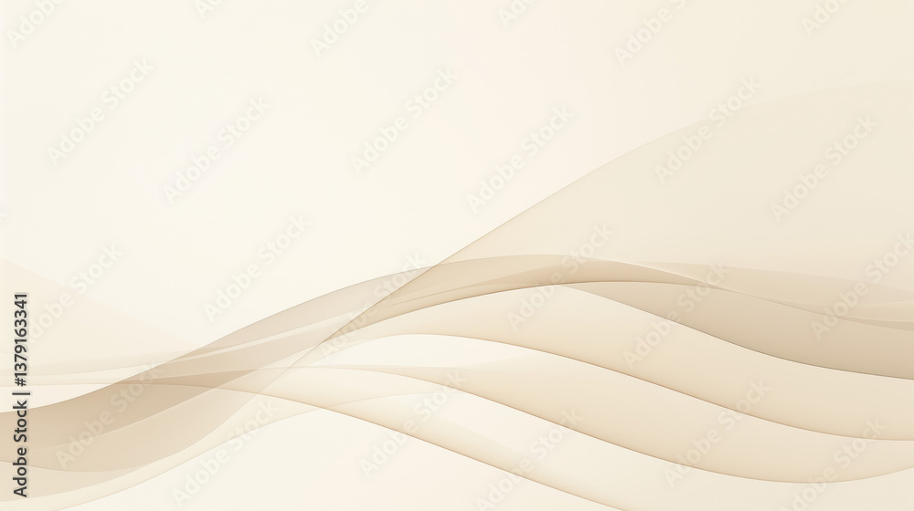 Obraz premium Soft beige background with waves