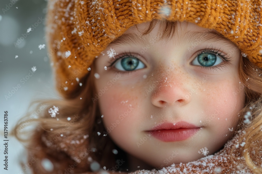 Child's pure wonder seeing snow for first time