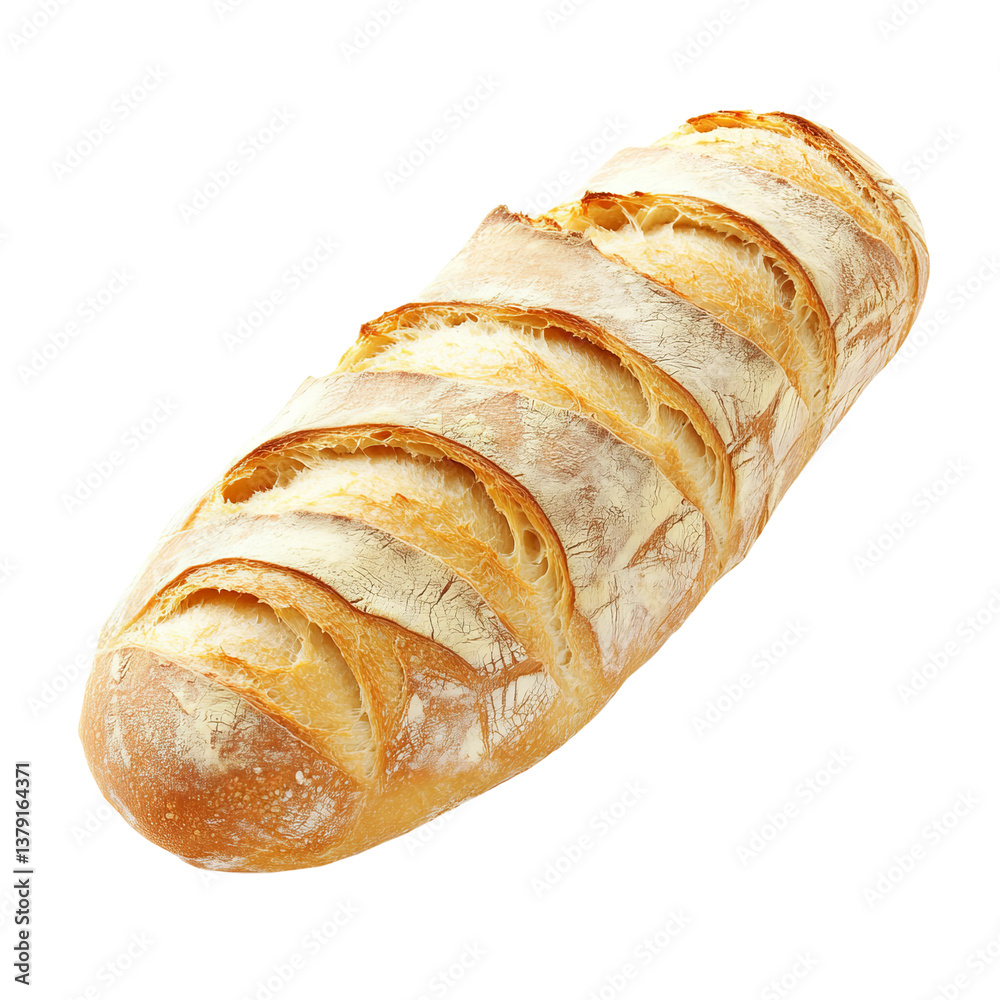 golden crusted French bread cut and viewed from the side
golden crusted French bread cut and viewed from the side