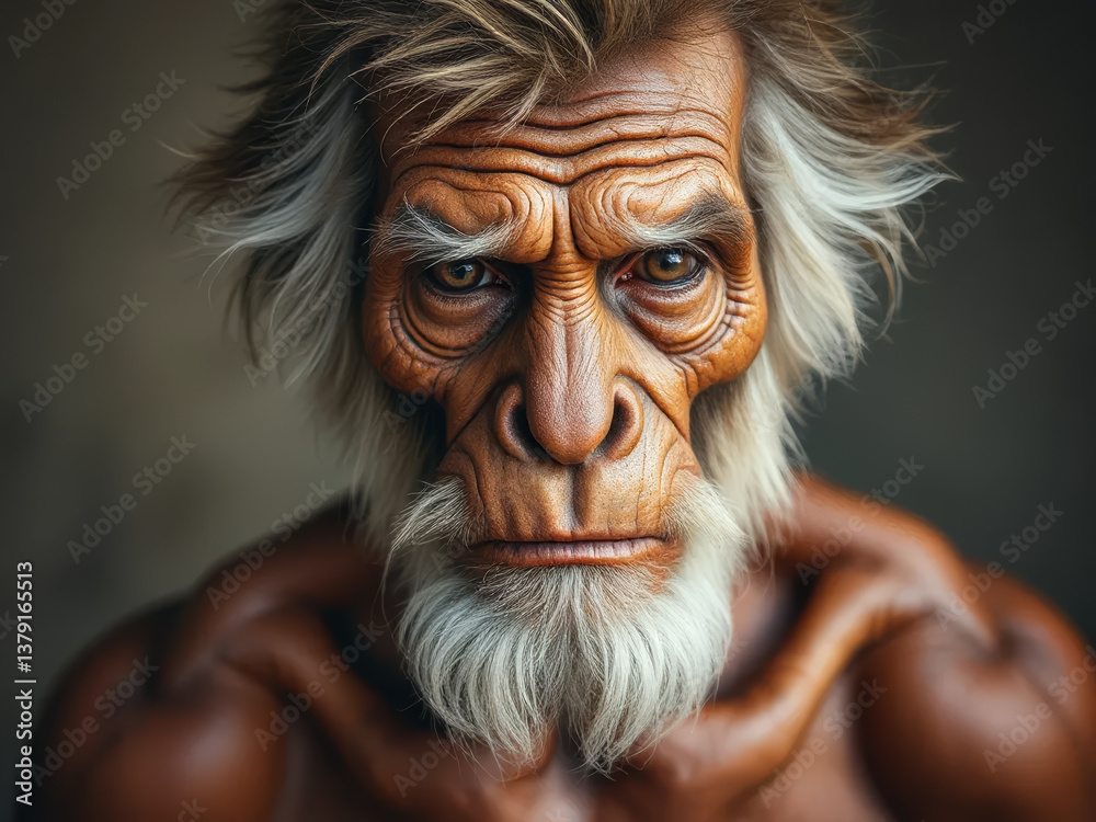 detailed and expressive humanoid figure with unique features detailed and expressive humanoid figure with unique features