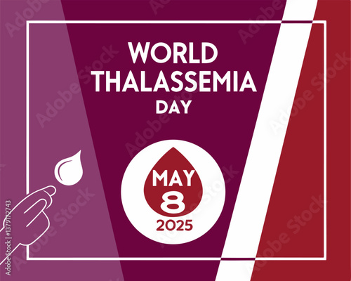 World Thalassemia Day on May 8, 2025: raising awareness with a blood drop.