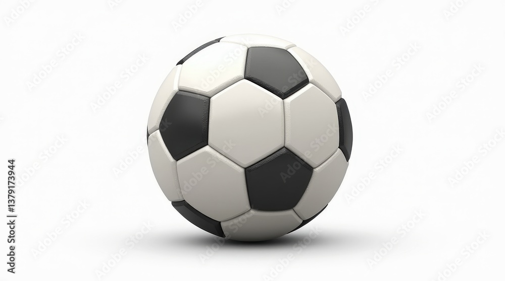 A detailed view of a soccer ball on a bright white background, A detailed view of a soccer ball on a bright white background,