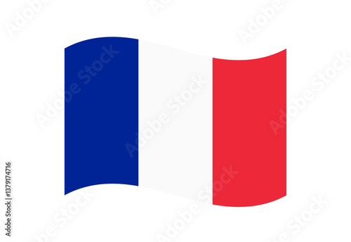 French national pride. French flag flat vector illustration.