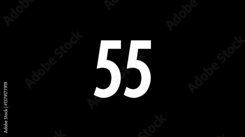 Motion background with animated digital timer counter 60–1 (1920x1080 30fps 60s).