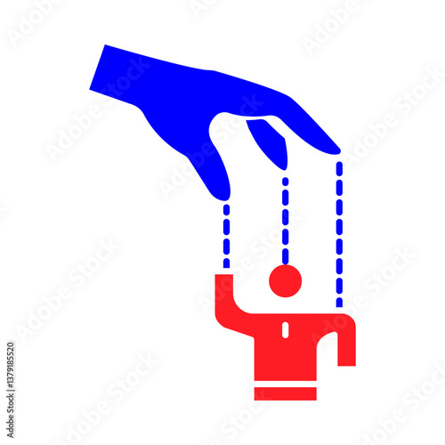 Psychological Manipulation – Hand Controlling Puppet Representing Influence Tactics