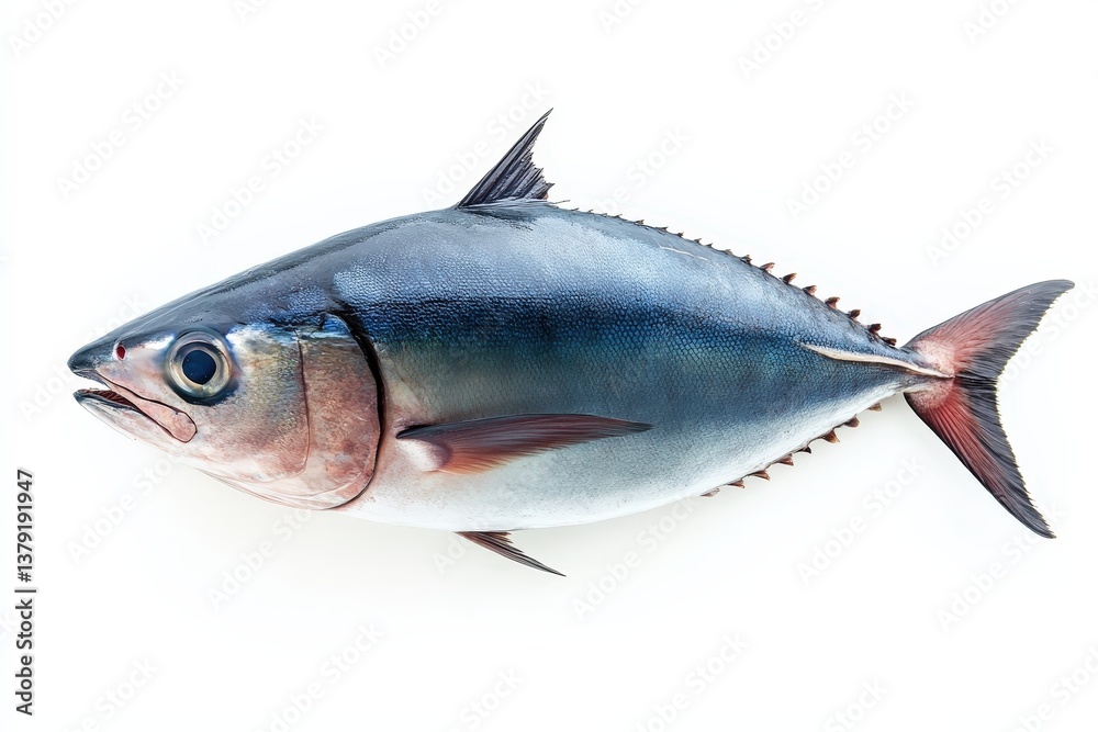 Obraz premium A fresh aquatic fish is isolated on a white background