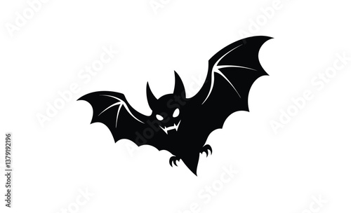 bat on white background silhouette