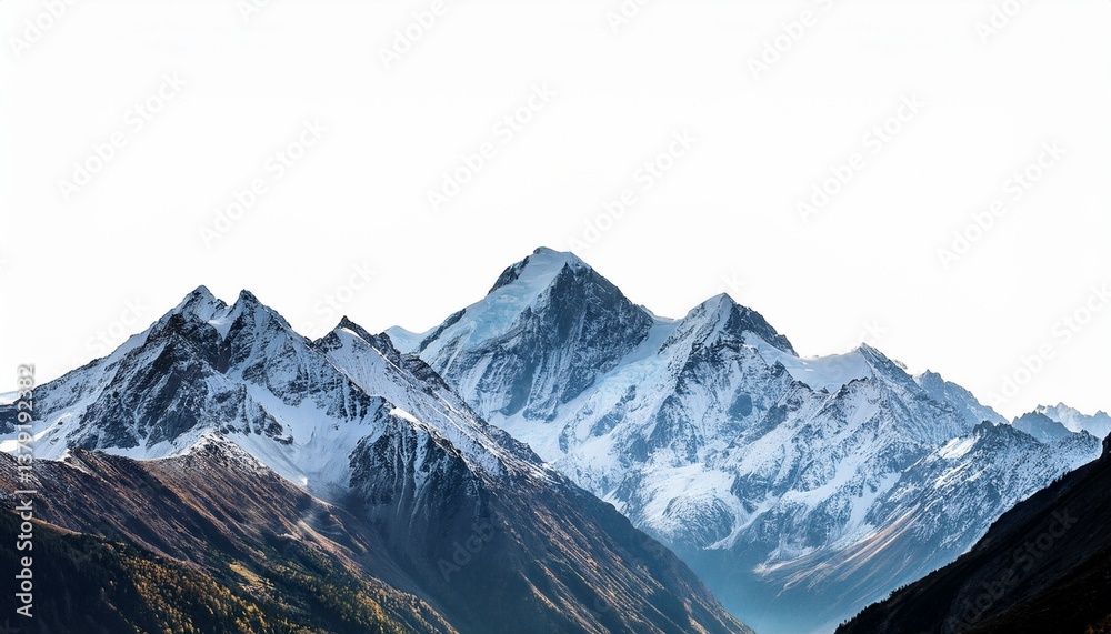 mountain range isolated on white background mountain range isolated on white background
