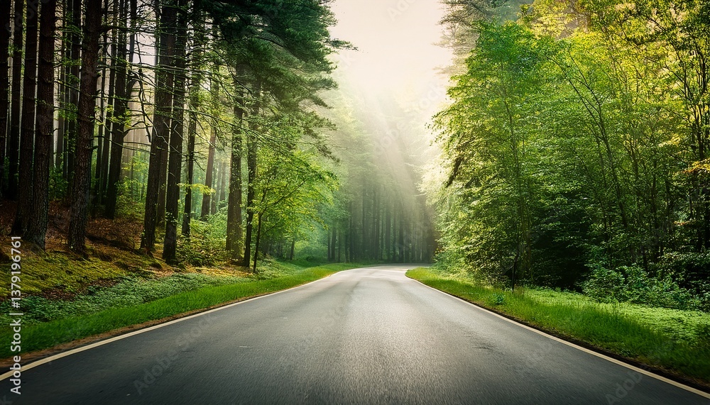 Obraz premium road in forest