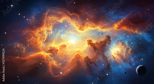 Cosmos showcases both immense complexity and simplicity, with its galaxies, stars, and enigmatic aspects of space, representing cosmic grandeur