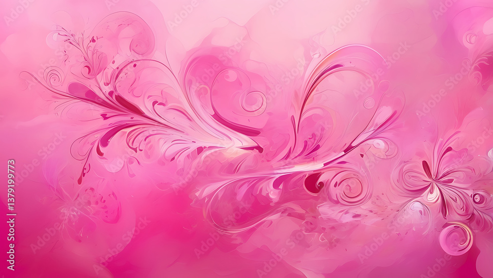 Abstract fractal flowers on a pink illustration, pattern botanical flower graphic floral texture summer modern vintage background red plant design. ai Abstract fractal flowers on a pink illustration, pattern botanical flower graphic floral texture summer modern vintage background red plant design. ai