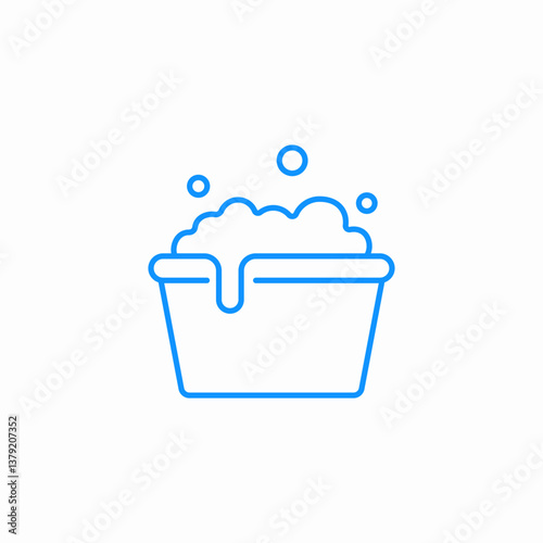 foam wash icon sign vector