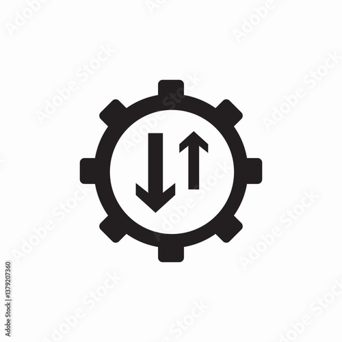 gear transactions icon sign vector