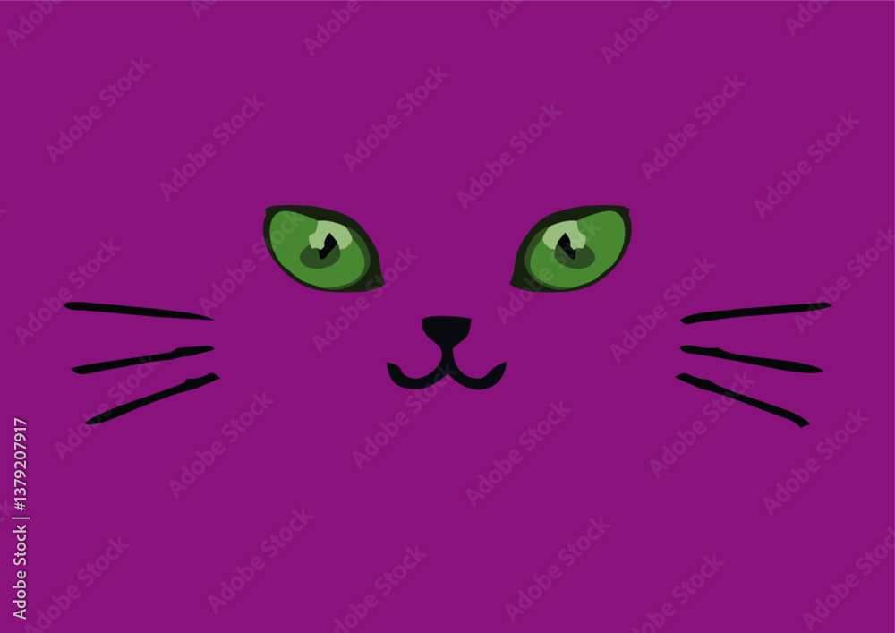 Gato simpático e feliz com seus olhos verdes
