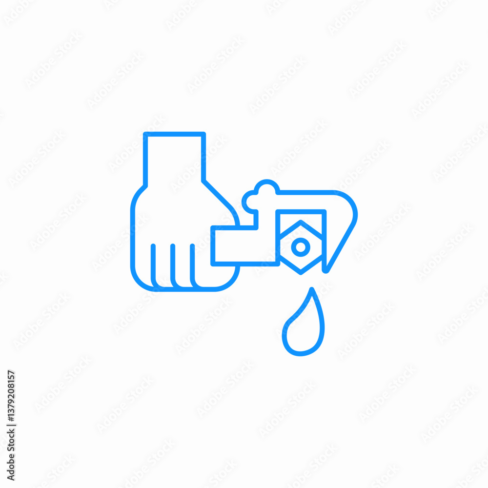 Obraz premium plumber service icon sign vector