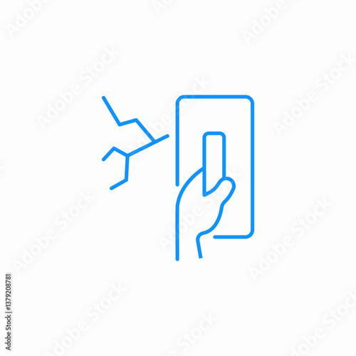 wall damage cracks icon sign vector
