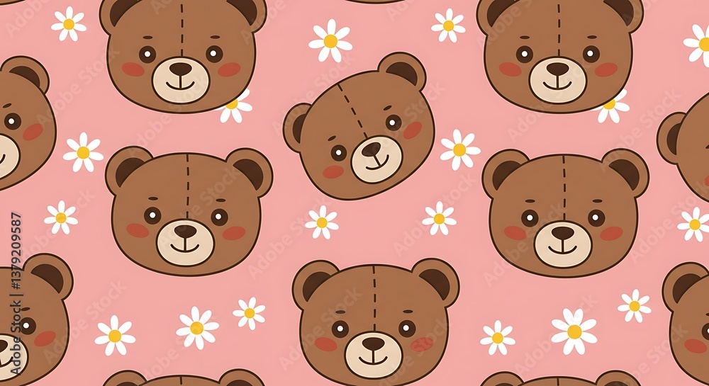Sweet Dreams Teddy Pattern AI Generated Sweet Dreams Teddy Pattern AI Generated