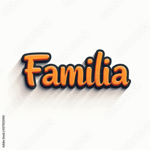 Wortart Familie, Illustration, bunt, spanisch

