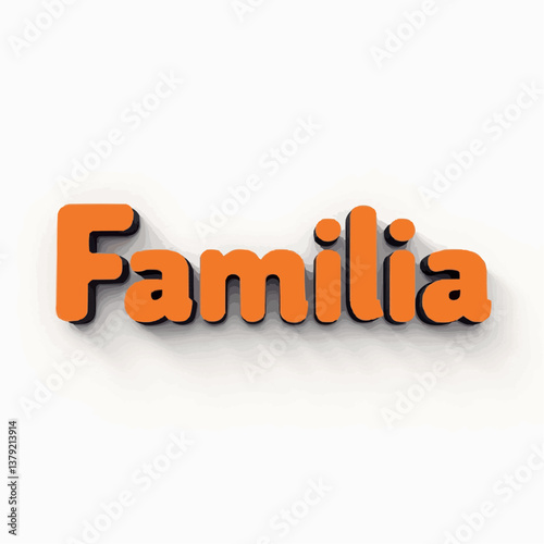 Wortart Familie, Illustration, bunt, spanisch

