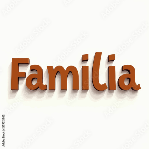 Wortart Familie, Illustration, bunt, spanisch

