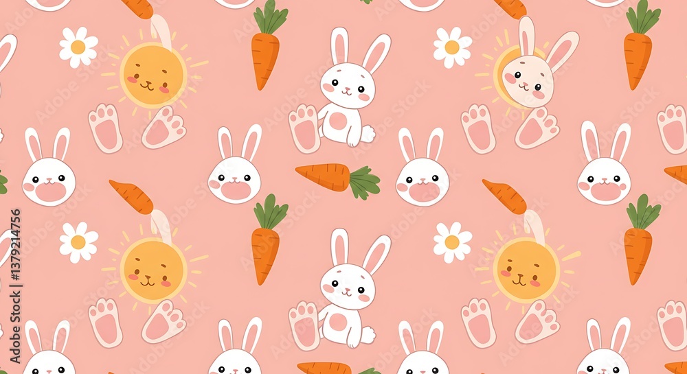 Bunny Meadow Sunshine AI Generated