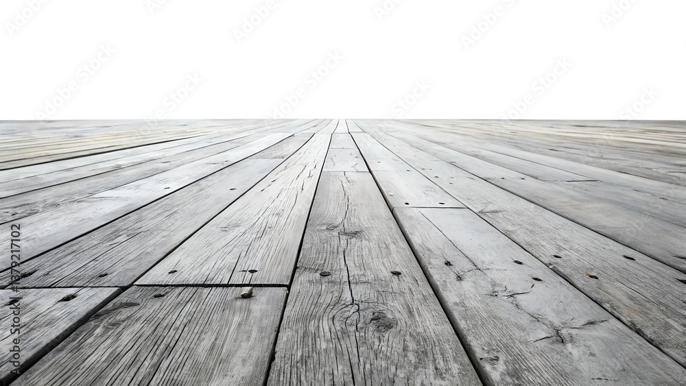 Rustic wooden floor with a smooth finish and transparent background Rustic wooden floor with a smooth finish and transparent background