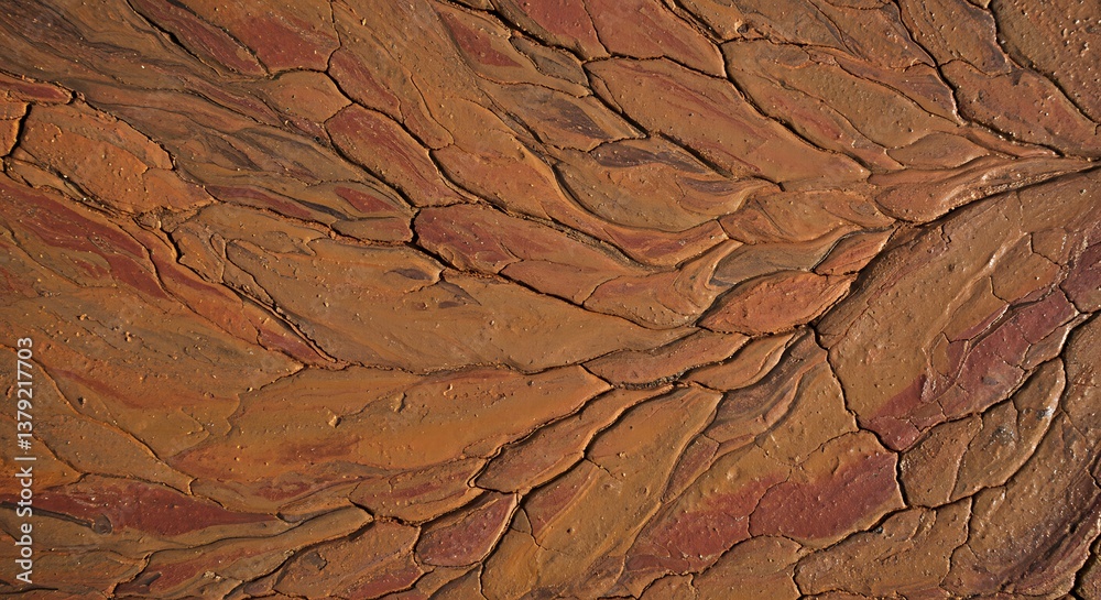 Fototapeta premium Earth's Ember Hues AI Generated