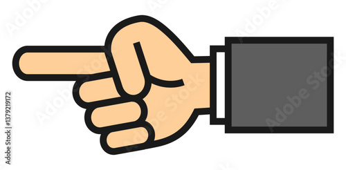 ポイント、要点を示す人差し指