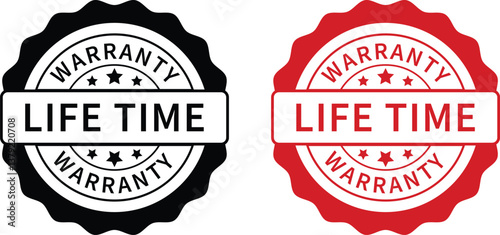 Warranty label. Life time 50 warranty band sign. Warranty stamp. Warranty logo. Warranty stamp vector.