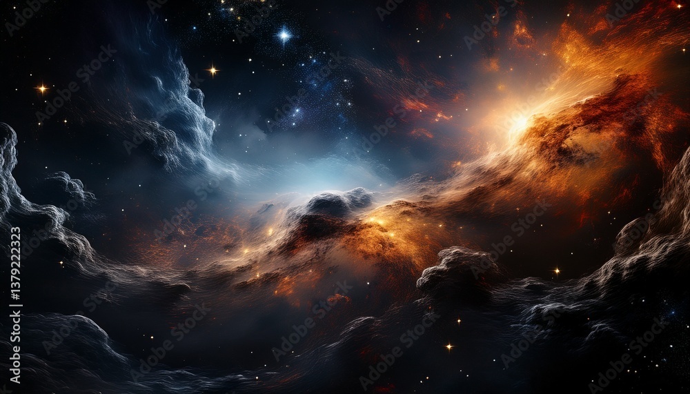 dark nebulous forms create a mysterious cosmic vista dark nebulous forms create a mysterious cosmic vista