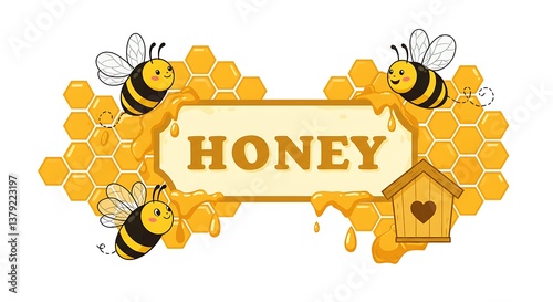 Golden Honeycomb Delight AI Generated