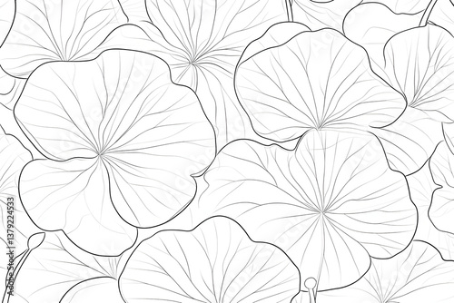 Wallpaper Mural Coloring Water Lily Leaves Page for Fun Torontodigital.ca