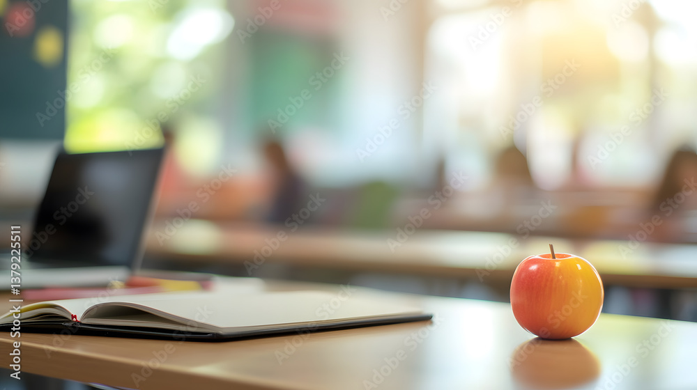 Blurry Classroom or Home Learning Space with Soft Daylight and Warm Tones Blurry Classroom or Home Learning Space with Soft Daylight and Warm Tones