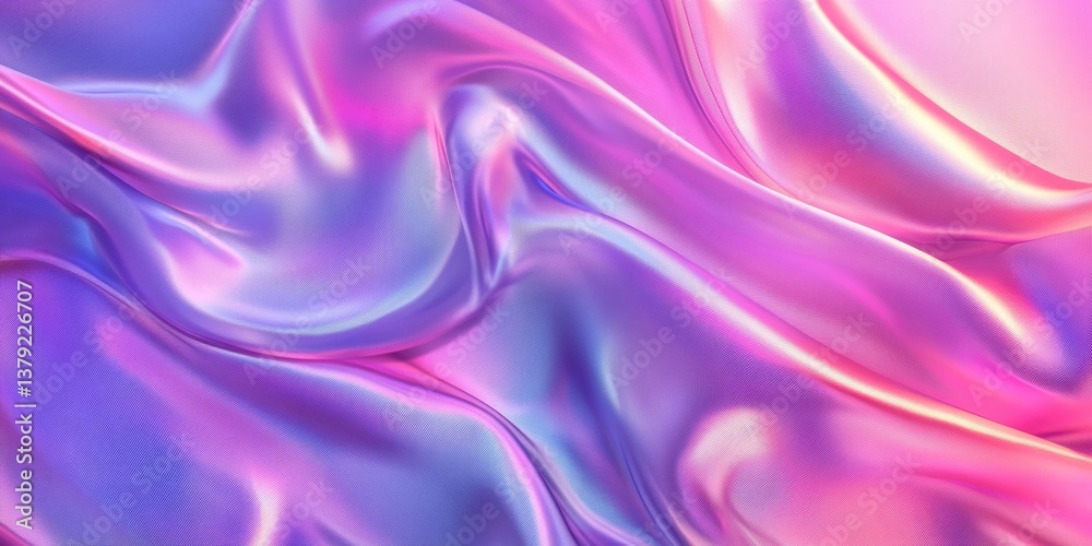 Fototapeta premium Fluid, iridescent, flowing fabric