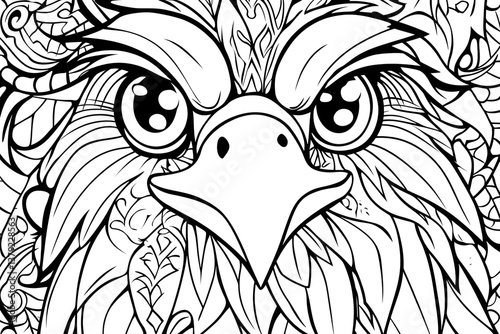 Color Intricate Bird Coloring Page