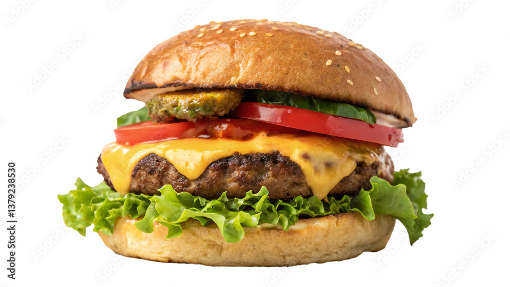 hamburger on white background hamburger on white background