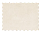 Postage stamp with blank sepia paper design space on transparent background	
