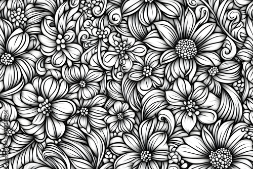 Wallpaper Mural Coloring Intricate Floral Designs Torontodigital.ca