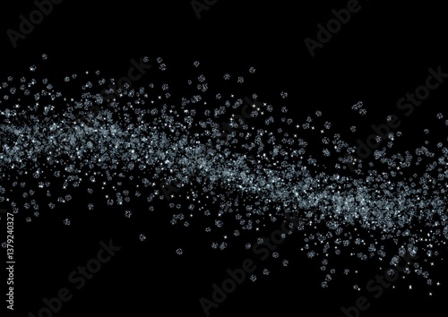 silver grey glitter- diamond sparkle wave shimmer confetti. luminous Shiny sequin glittering dust	