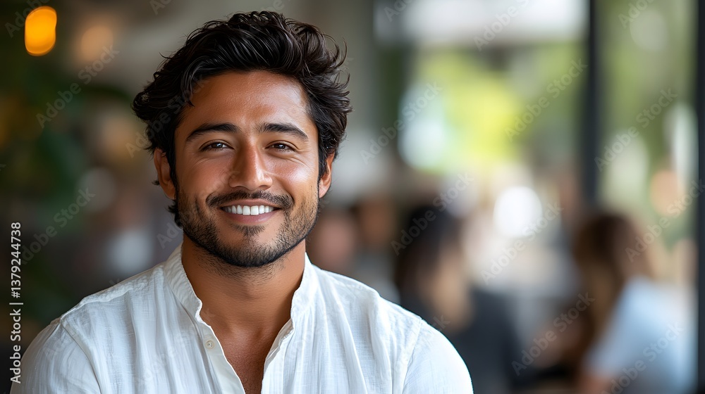 Digital portrait of a smiling businessman in an office, exuding confidence and ambition, focused on management and online projects,
Digital portrait of a smiling businessman in an office, exuding confidence and ambition, focused on management and online projects,