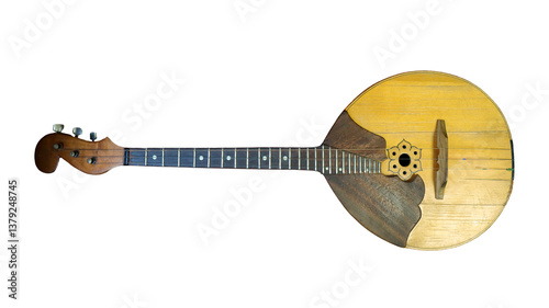 Obraz na plátně Domra features a rounded body and a slender neck, showcasing traditional design