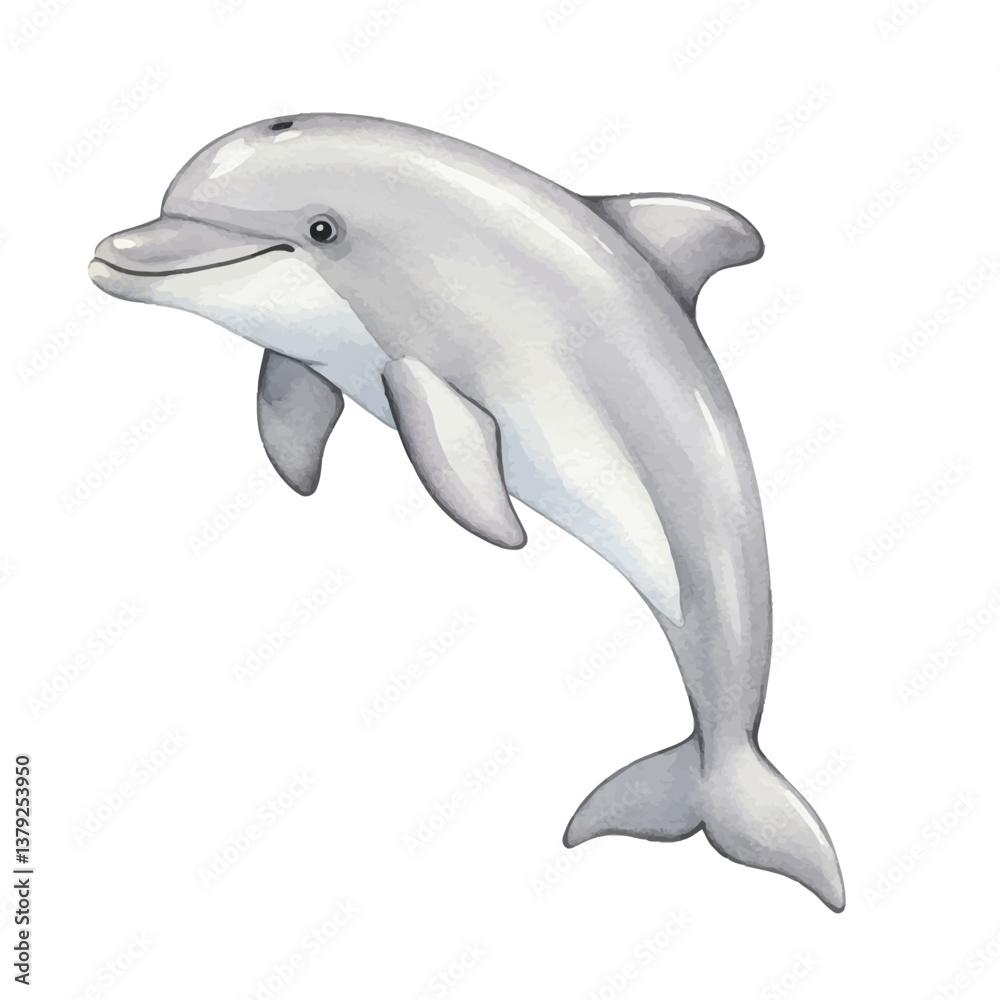 Fototapeta premium dolphin jumping isolated on white