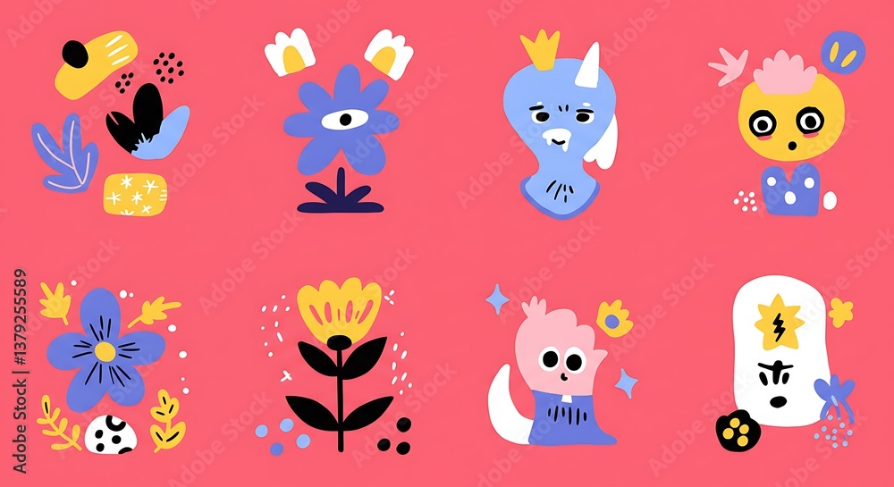 Whimsical Creature Illustrations Vibrant Colors Playful Designs AI Generated Whimsical Creature Illustrations Vibrant Colors Playful Designs AI Generated